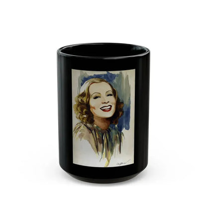 Greta Garbo_1 - Black Coffee Mug 15oz - Go Mug Yourself