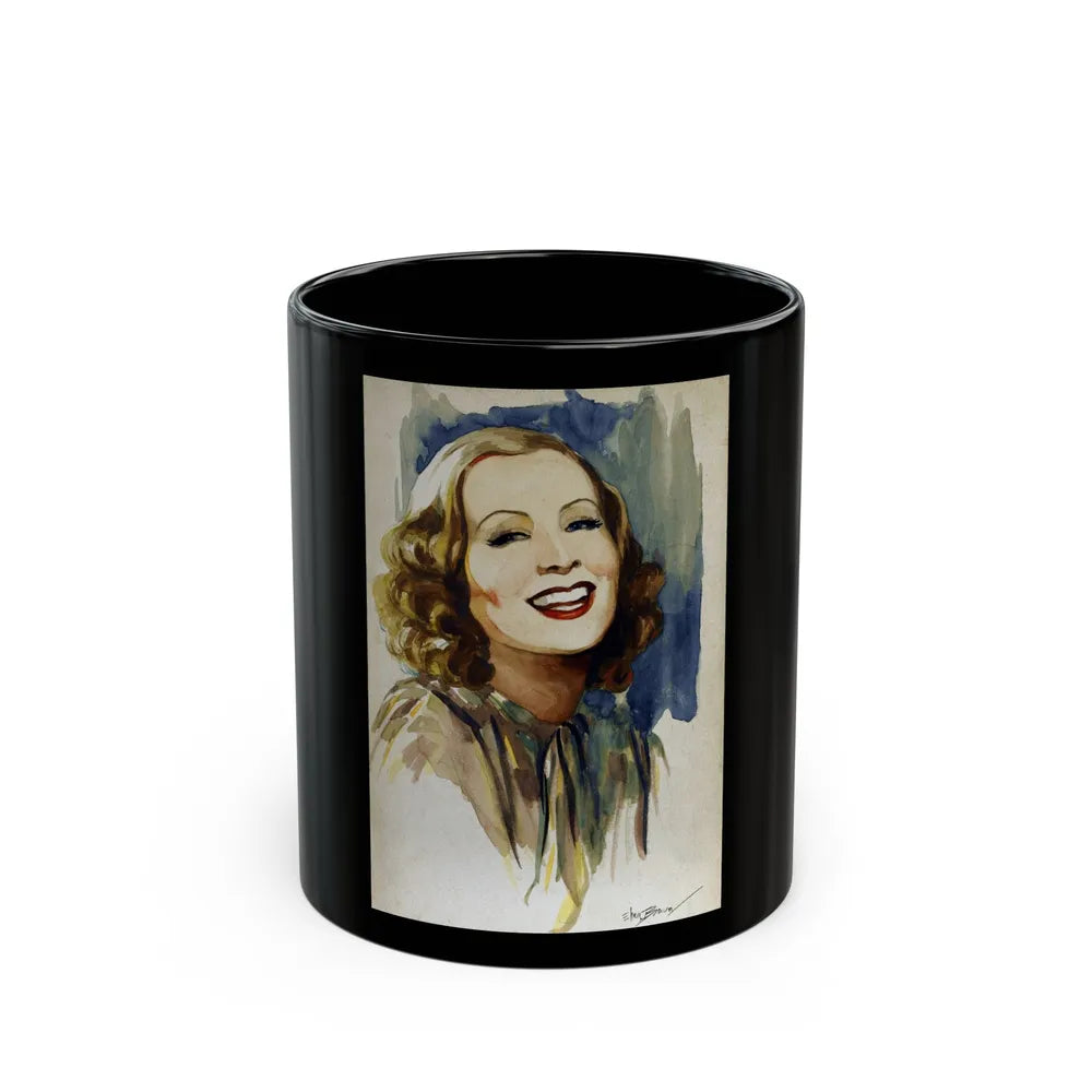 Greta Garbo_1 - Black Coffee Mug-11oz-Go Mug Yourself