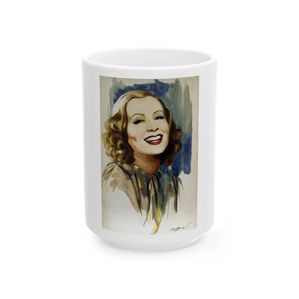 Greta Garbo_1 - White Coffee Mug-15oz-Go Mug Yourself