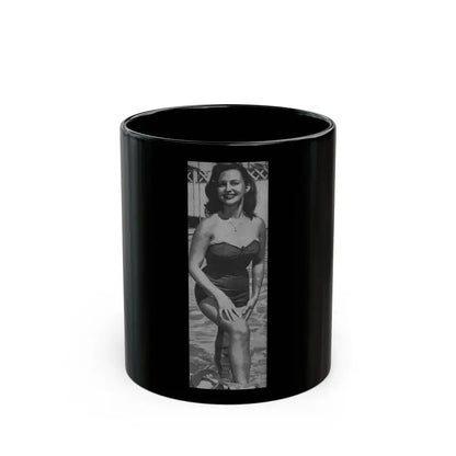 Greta Thyssen #07 - American Beauties Mag. '53 - 1 B&W Photo (Vintage Female Icon) Black Coffee Mug 11oz - Go Mug Yourself
