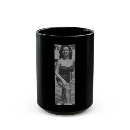 Greta Thyssen #07 - American Beauties Mag. '53 - 1 B&W Photo (Vintage Female Icon) Black Coffee Mug 15oz - Go Mug Yourself