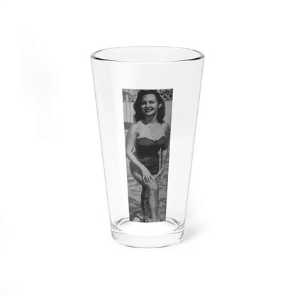 Greta Thyssen #07 - American Beauties Mag. '53 - 1 B&W Photo (Vintage Female Icon) Pint Glass 16oz 16oz - Go Mug Yourself