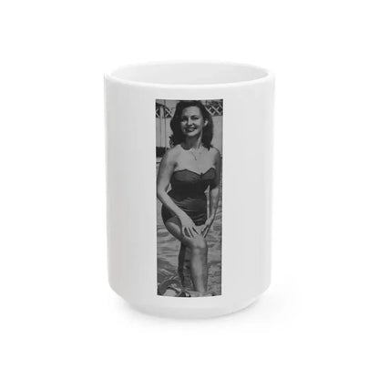 Greta Thyssen #07 - American Beauties Mag. '53 - 1 B&W Photo (Vintage Female Icon) White Coffee Mug 15oz - Go Mug Yourself