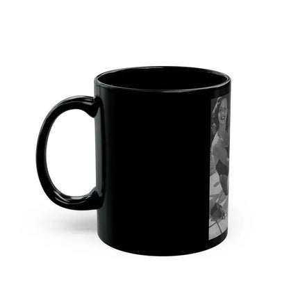 Greta Thyssen #08 - American Beauties Mag. '53 - 1 B&W Photo (Vintage Female Icon) Black Coffee Mug - Go Mug Yourself