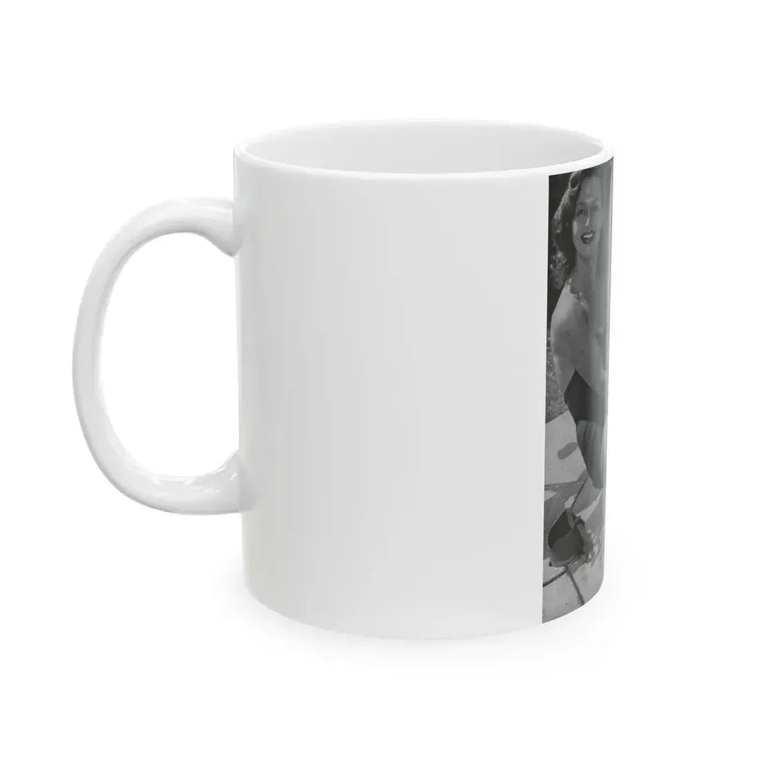 Greta Thyssen #08 - American Beauties Mag. '53 - 1 B&W Photo (Vintage Female Icon) White Coffee Mug - Go Mug Yourself