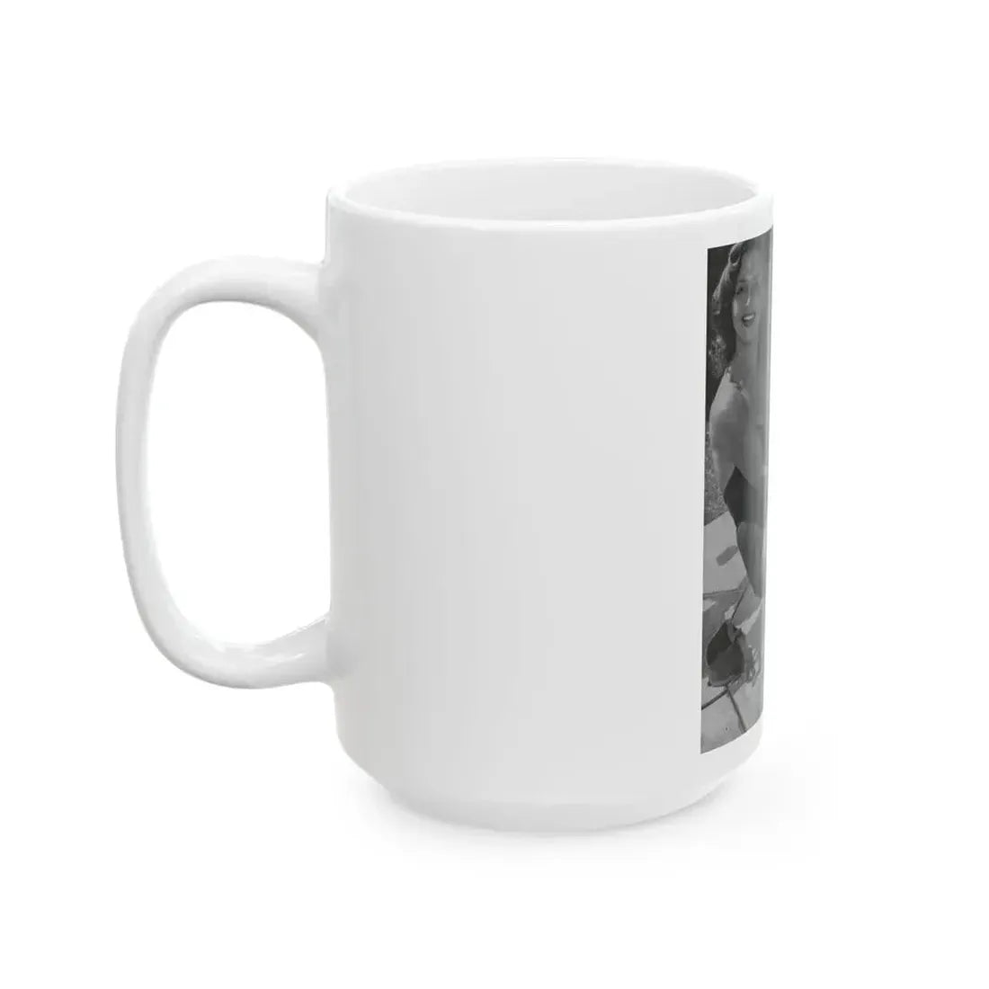 Greta Thyssen #08 - American Beauties Mag. '53 - 1 B&W Photo (Vintage Female Icon) White Coffee Mug - Go Mug Yourself