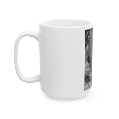 Greta Thyssen #08 - American Beauties Mag. '53 - 1 B&W Photo (Vintage Female Icon) White Coffee Mug - Go Mug Yourself