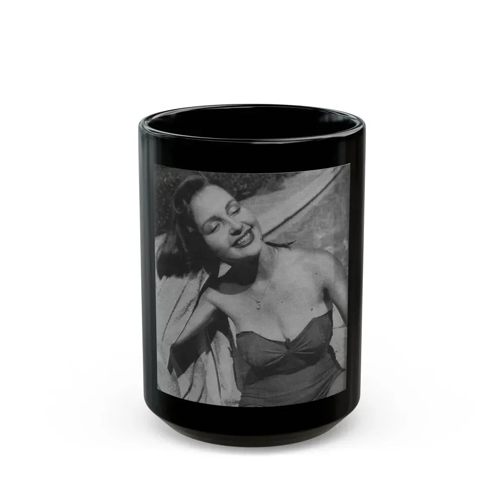 Greta Thyssen #09 - American Beauties Mag. '53 Mag. - 1 B&W Photo (Vintage Female Icon) Black Coffee Mug 15oz - Go Mug Yourself