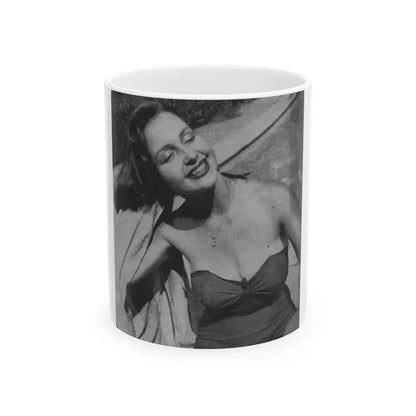 Greta Thyssen #09 - American Beauties Mag. '53 Mag. - 1 B&W Photo (Vintage Female Icon) White Coffee Mug 11oz - Go Mug Yourself