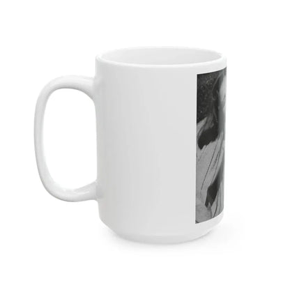 Greta Thyssen #09 - American Beauties Mag. '53 Mag. - 1 B&W Photo (Vintage Female Icon) White Coffee Mug - Go Mug Yourself