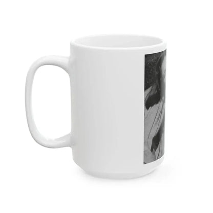 Greta Thyssen #09 - American Beauties Mag. '53 Mag. - 1 B&W Photo (Vintage Female Icon) White Coffee Mug - Go Mug Yourself