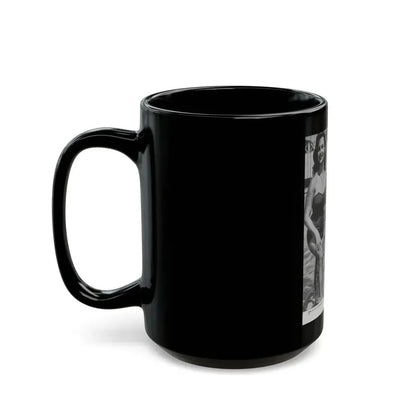 Greta Thyssen #10 - American Beauties Mag. '53 - 3 B&W Photos (Vintage Female Icon) Black Coffee Mug - Go Mug Yourself