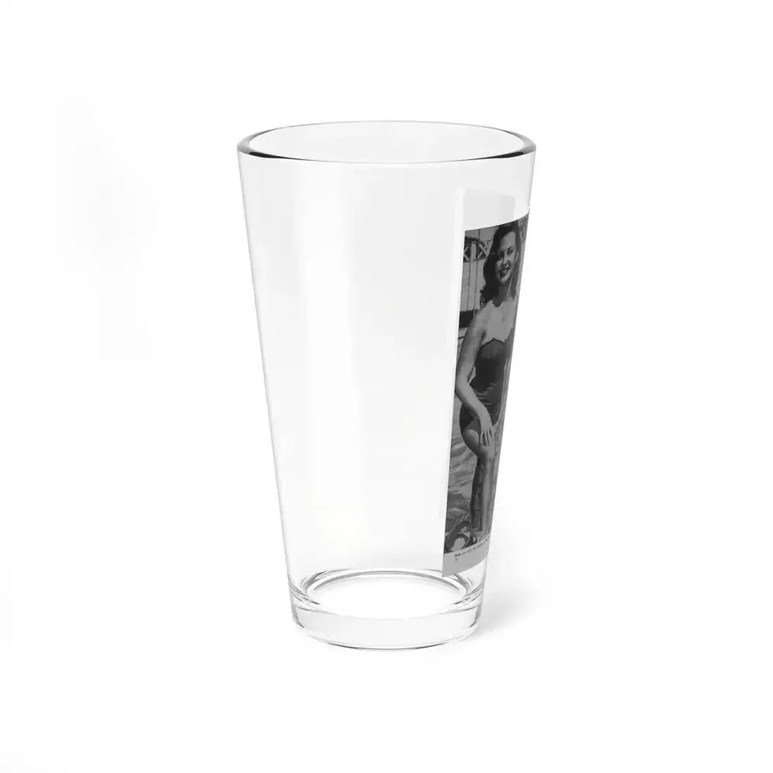 Greta Thyssen #10 - American Beauties Mag. '53 - 3 B&W Photos (Vintage Female Icon) Pint Glass 16oz - Go Mug Yourself