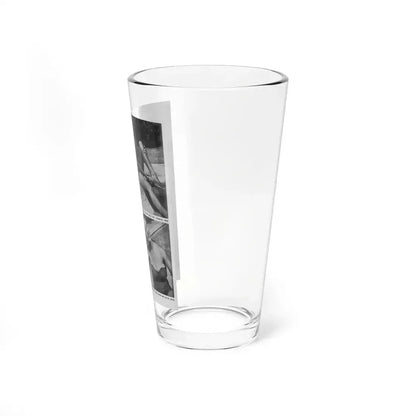 Greta Thyssen #10 - American Beauties Mag. '53 - 3 B&W Photos (Vintage Female Icon) Pint Glass 16oz - Go Mug Yourself
