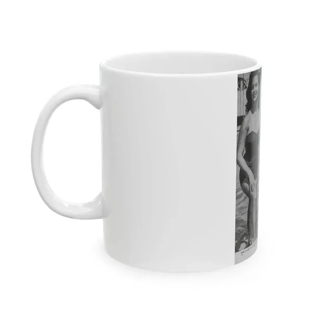 Greta Thyssen #10 - American Beauties Mag. '53 - 3 B&W Photos (Vintage Female Icon) White Coffee Mug - Go Mug Yourself
