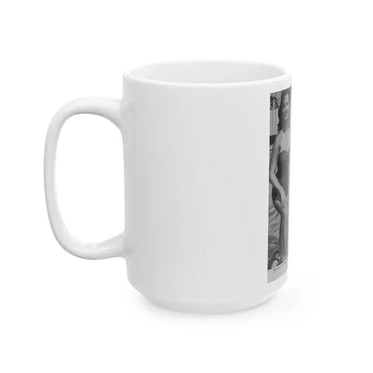 Greta Thyssen #10 - American Beauties Mag. '53 - 3 B&W Photos (Vintage Female Icon) White Coffee Mug - Go Mug Yourself