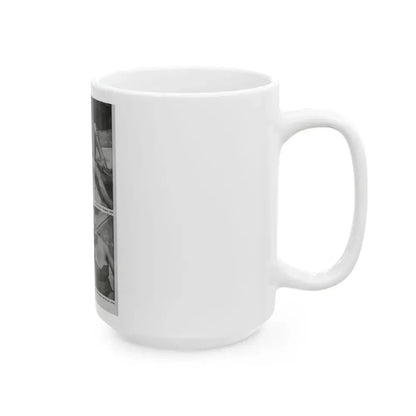 Greta Thyssen #10 - American Beauties Mag. '53 - 3 B&W Photos (Vintage Female Icon) White Coffee Mug - Go Mug Yourself