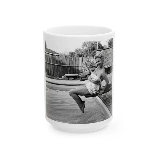 Greta Thyssen #101 (Vintage Female Icon) White Coffee Mug 15oz - Go Mug Yourself
