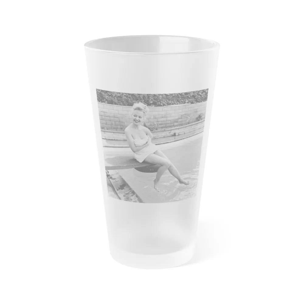 Greta Thyssen #102 (Vintage Female Icon) Frosted Pint Glass 16oz-16oz-Frosted-Go Mug Yourself