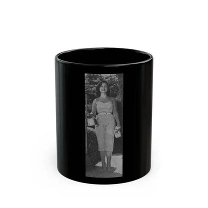 Greta Thyssen #11 - American Beauties Mag. '53 - 1 B&W Photo (Vintage Female Icon) Black Coffee Mug 11oz - Go Mug Yourself