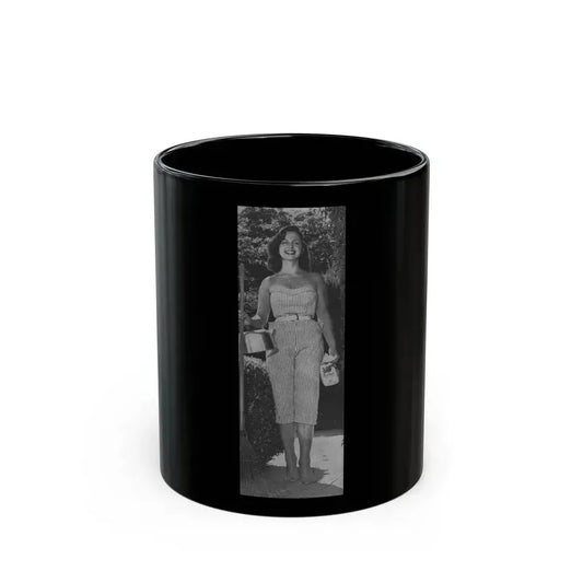 Greta Thyssen #11 - American Beauties Mag. '53 - 1 B&W Photo (Vintage Female Icon) Black Coffee Mug 11oz - Go Mug Yourself