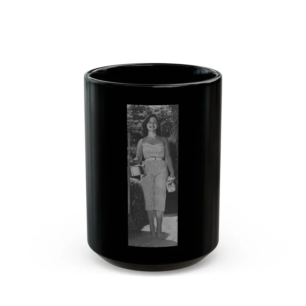 Greta Thyssen #11 - American Beauties Mag. '53 - 1 B&W Photo (Vintage Female Icon) Black Coffee Mug 15oz - Go Mug Yourself