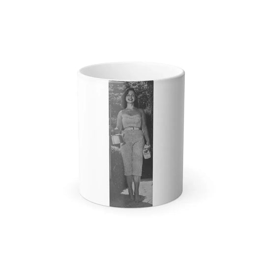 Greta Thyssen #11 - American Beauties Mag. '53 - 1 B&W Photo (Vintage Female Icon) Color Changing Mug 11oz 11oz - Go Mug Yourself