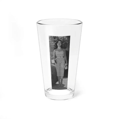 Greta Thyssen #11 - American Beauties Mag. '53 - 1 B&W Photo (Vintage Female Icon) Pint Glass 16oz 16oz - Go Mug Yourself