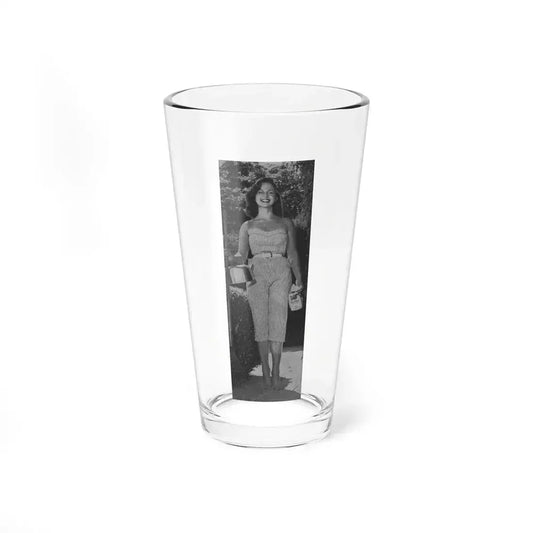 Greta Thyssen #11 - American Beauties Mag. '53 - 1 B&W Photo (Vintage Female Icon) Pint Glass 16oz 16oz - Go Mug Yourself
