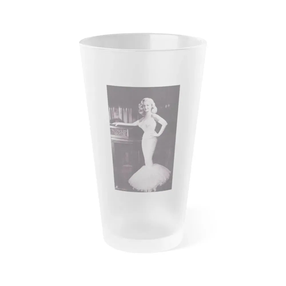 Greta Thyssen #111 (Vintage Female Icon) Frosted Pint Glass 16oz 16oz Frosted - Go Mug Yourself