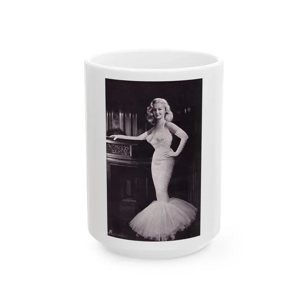 Greta Thyssen #111 (Vintage Female Icon) White Coffee Mug 15oz - Go Mug Yourself
