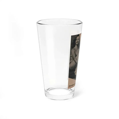 Greta Thyssen #114 - Cover Girl Models Mag. '53 - 1 B&W Photo (Vintage Female Icon) Pint Glass 16oz - Go Mug Yourself
