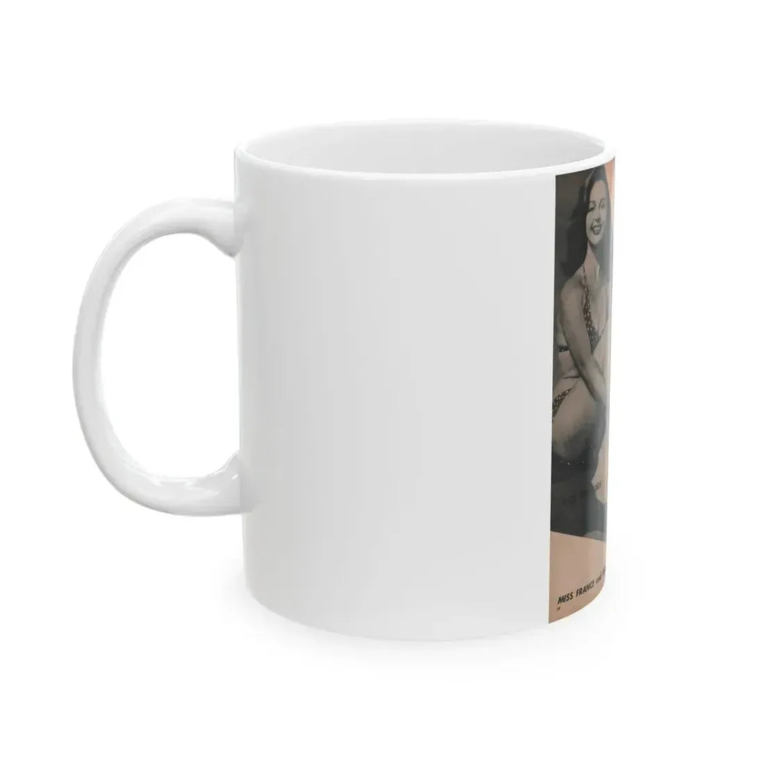 Greta Thyssen #114 - Cover Girl Models Mag. '53 - 1 B&W Photo (Vintage Female Icon) White Coffee Mug - Go Mug Yourself