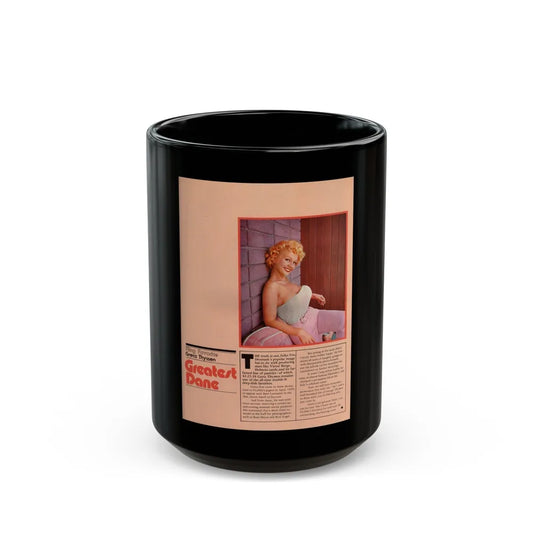 Greta Thyssen #117 (Vintage Female Icon) Black Coffee Mug-15oz-Go Mug Yourself