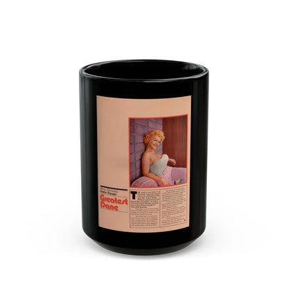 Greta Thyssen #117 (Vintage Female Icon) Black Coffee Mug 15oz - Go Mug Yourself