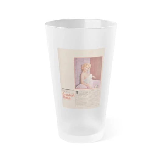 Greta Thyssen #117 (Vintage Female Icon) Frosted Pint Glass 16oz 16oz Frosted - Go Mug Yourself