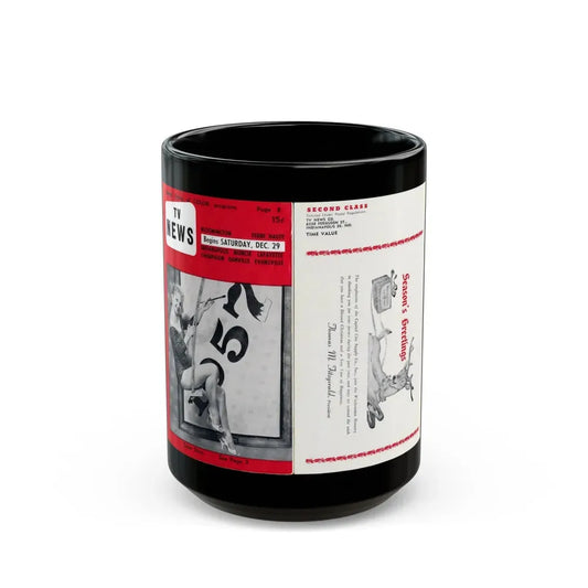 Greta Thyssen #118 (Vintage Female Icon) Black Coffee Mug 15oz - Go Mug Yourself