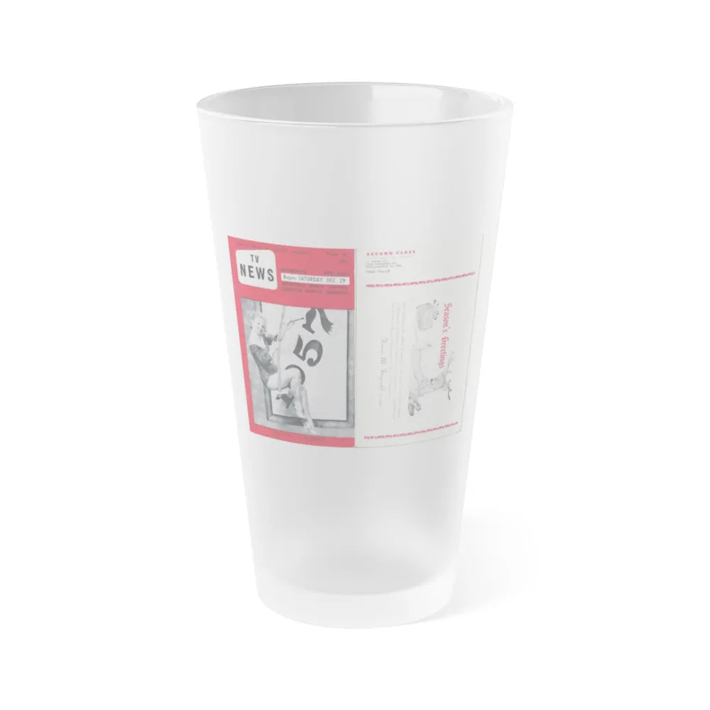 Greta Thyssen #118 (Vintage Female Icon) Frosted Pint Glass 16oz-16oz-Frosted-Go Mug Yourself