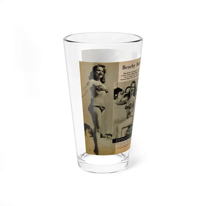 Greta Thyssen #119 - Gala Mag. January '53 - 2 B&W Photos & Captions 1 (Vintage Female Icon) Pint Glass 16oz - Go Mug Yourself