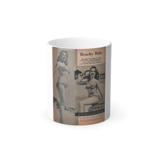 Greta Thyssen #119 - Gala Mag. January '53 - 2 B&W Photos & Captions (Vintage Female Icon) Color Changing Mug 11oz 11oz - Go Mug Yourself