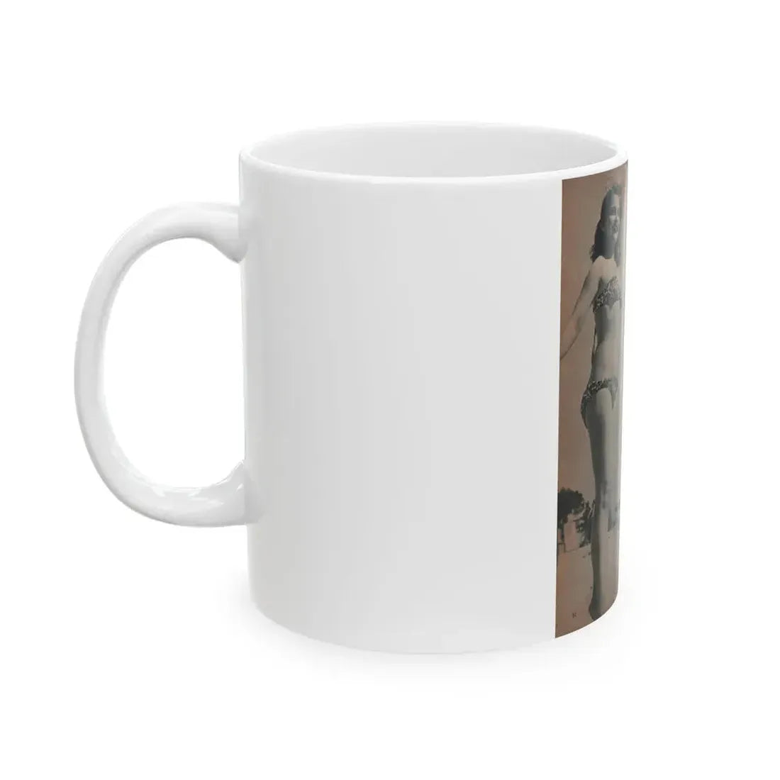 Greta Thyssen #119 - Gala Mag. January '53 - 2 B&W Photos & Captions (Vintage Female Icon) White Coffee Mug - Go Mug Yourself