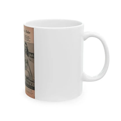 Greta Thyssen #119 - Gala Mag. January '53 - 2 B&W Photos & Captions (Vintage Female Icon) White Coffee Mug - Go Mug Yourself