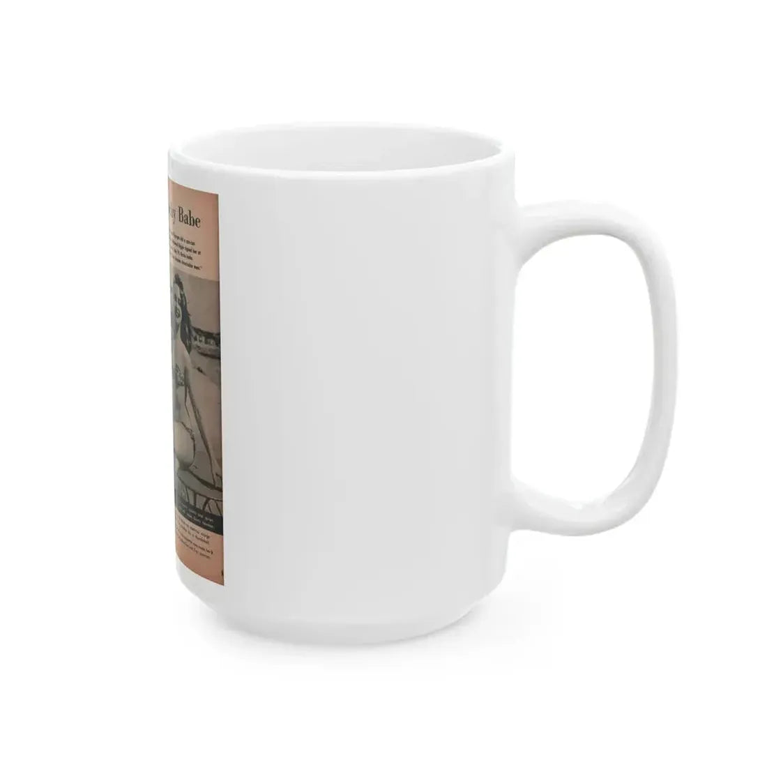Greta Thyssen #119 - Gala Mag. January '53 - 2 B&W Photos & Captions (Vintage Female Icon) White Coffee Mug - Go Mug Yourself