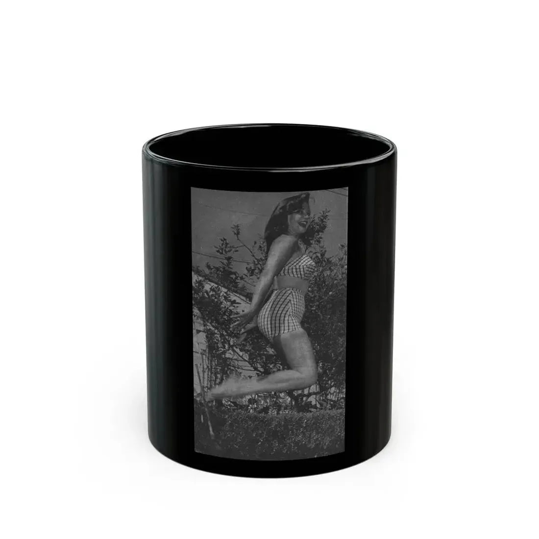 Greta Thyssen #12 - American Beauties Mag. '53 - 1 B&W Photo (Vintage Female Icon) Black Coffee Mug 11oz - Go Mug Yourself