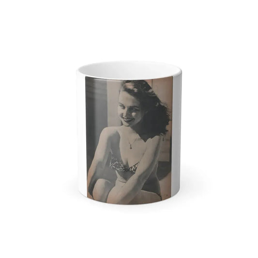 Greta Thyssen #120 - Gala Mag. January '53 - 1 B&W Photo (Vintage Female Icon) Color Changing Mug 11oz 11oz - Go Mug Yourself