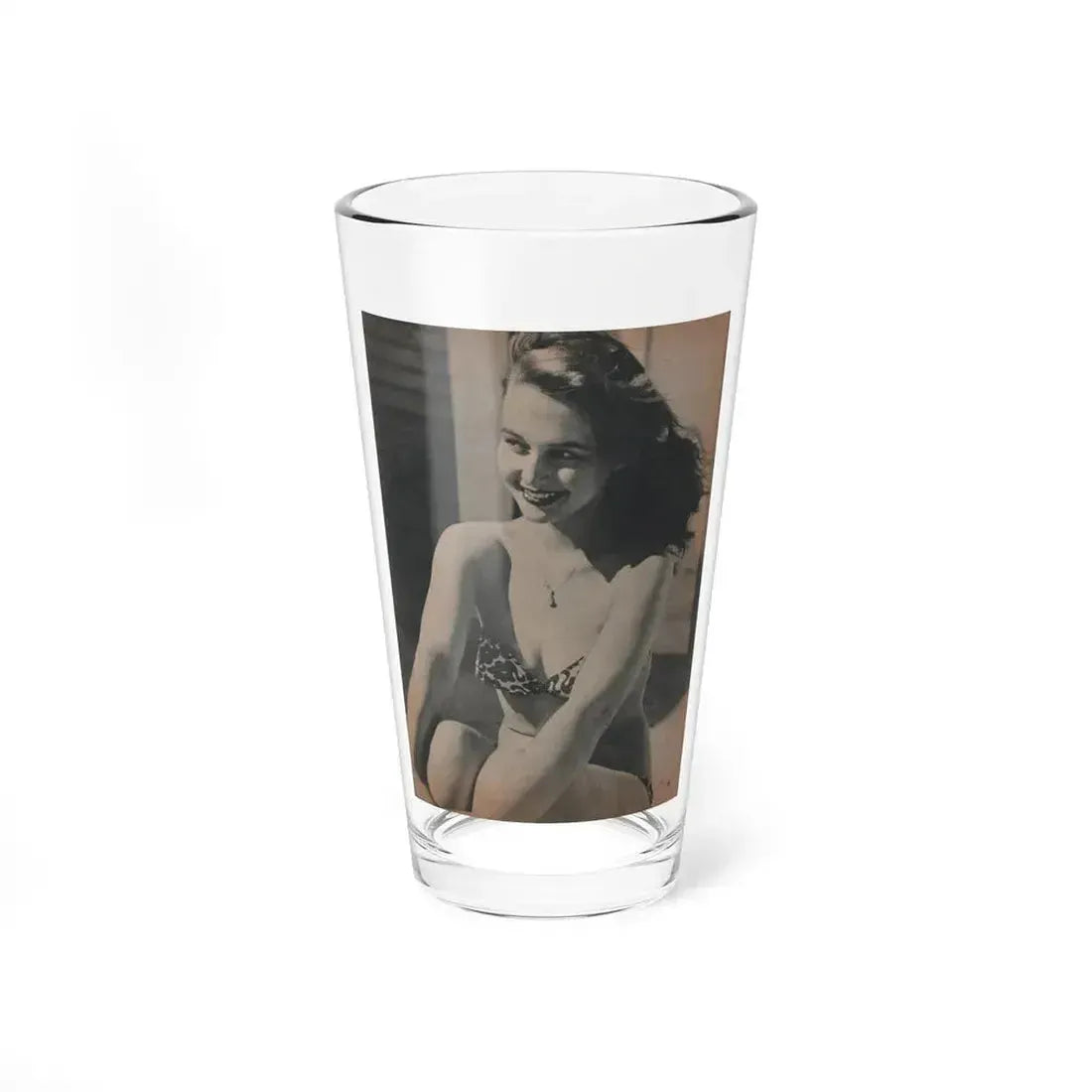 Greta Thyssen #120 - Gala Mag. January '53 - 1 B&W Photo (Vintage Female Icon) Pint Glass 16oz 16oz - Go Mug Yourself