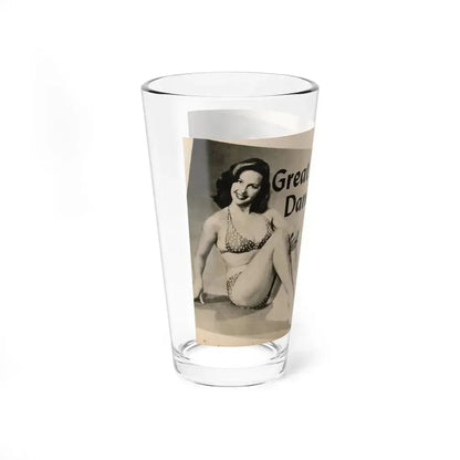 Greta Thyssen #123 - 2 Pages with, 2 B&W Photos & Paragraph from Cover Girls Models Mag. June '54 (Vintage Female Icon) Pint Glass 16oz - Go Mug Yourself