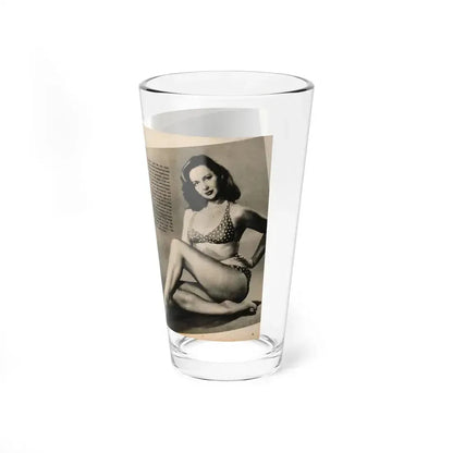 Greta Thyssen #123 - 2 Pages with, 2 B&W Photos & Paragraph from Cover Girls Models Mag. June '54 (Vintage Female Icon) Pint Glass 16oz - Go Mug Yourself