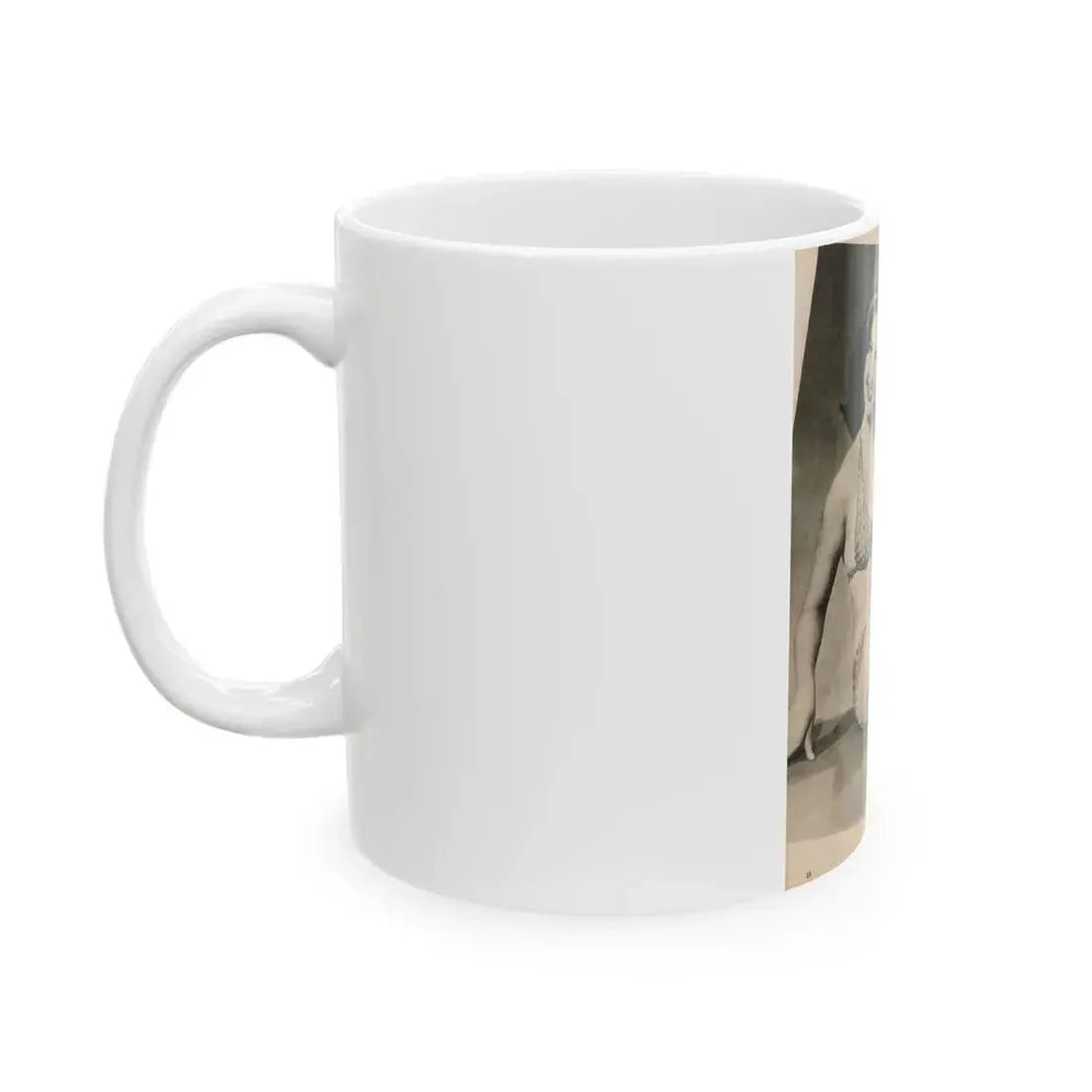 Greta Thyssen #124 - 1 Page 1 B&W Photo & Caption from Cover Girls Models Mag. June '54 (Vintage Female Icon) White Coffee Mug - Go Mug Yourself