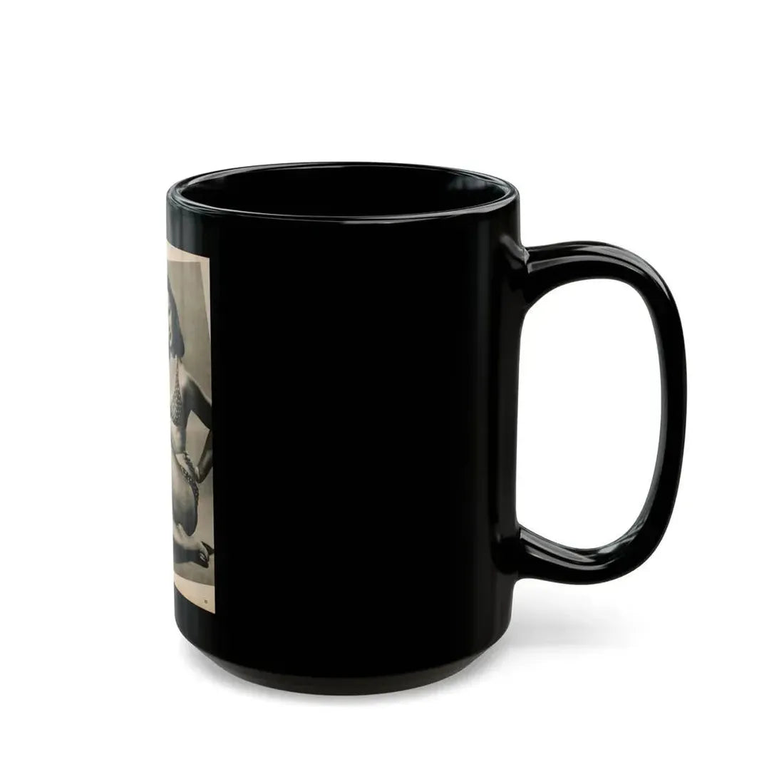 Greta Thyssen #125 - 1 Page 1 B&W Photo & Caption from Cover Girls Models Mag. June '54 (Vintage Female Icon) Black Coffee Mug - Go Mug Yourself